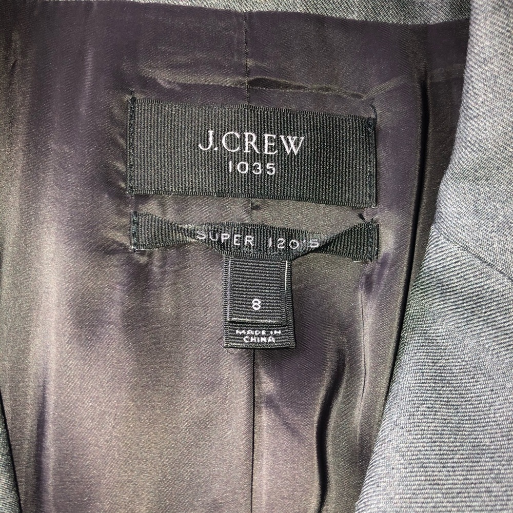 J.Crew Women Size 8 Jacket Blazer 1035 Super 120's - Picture 5 of 6